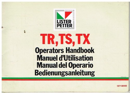 Lister petter tx - ts, tr
