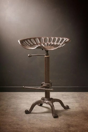 Cast iron bar stool industrial - cast,