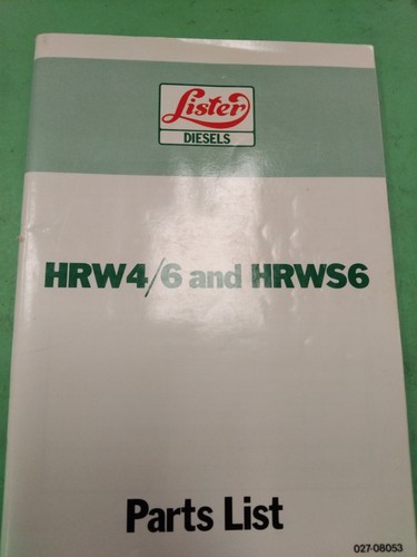 Vintage lister parts list - lister,